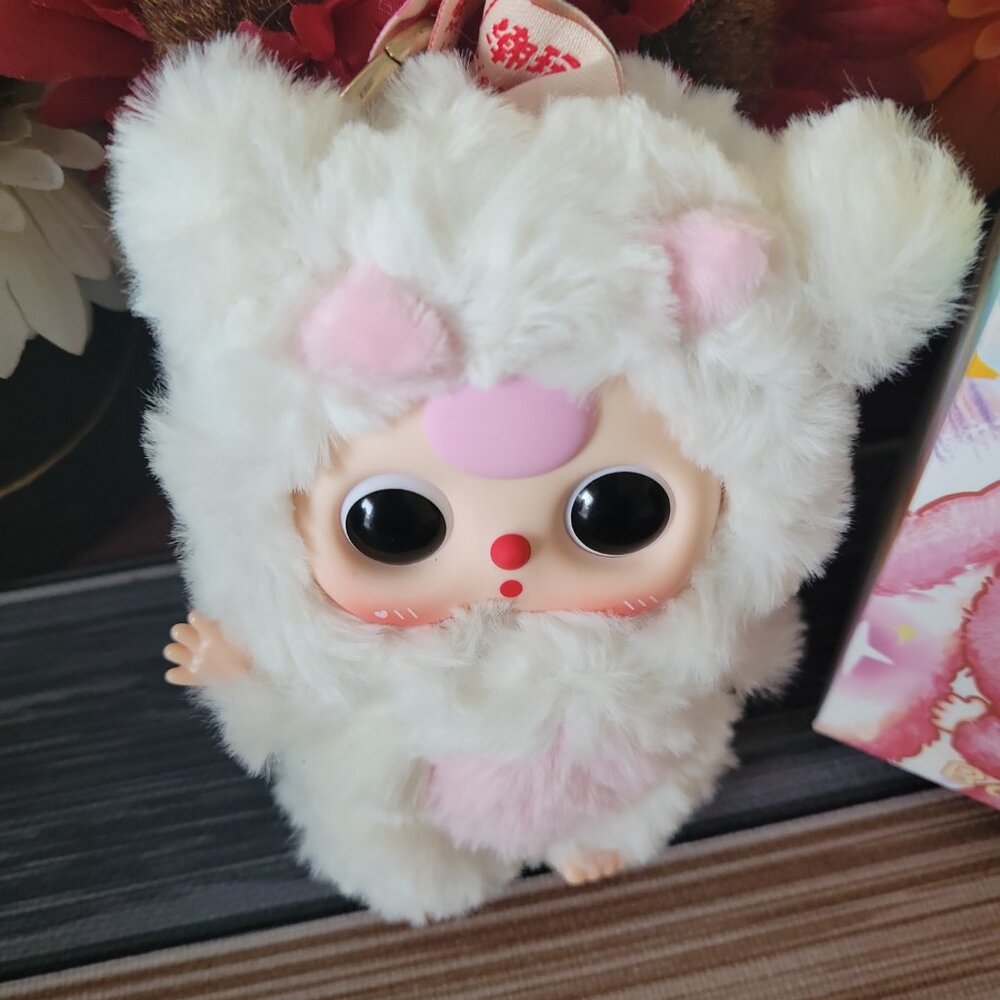 Baby Three White Lamb Plush Cute Collectible Doll Kawaii Soft Toy 2025 - Picture 4 of 4